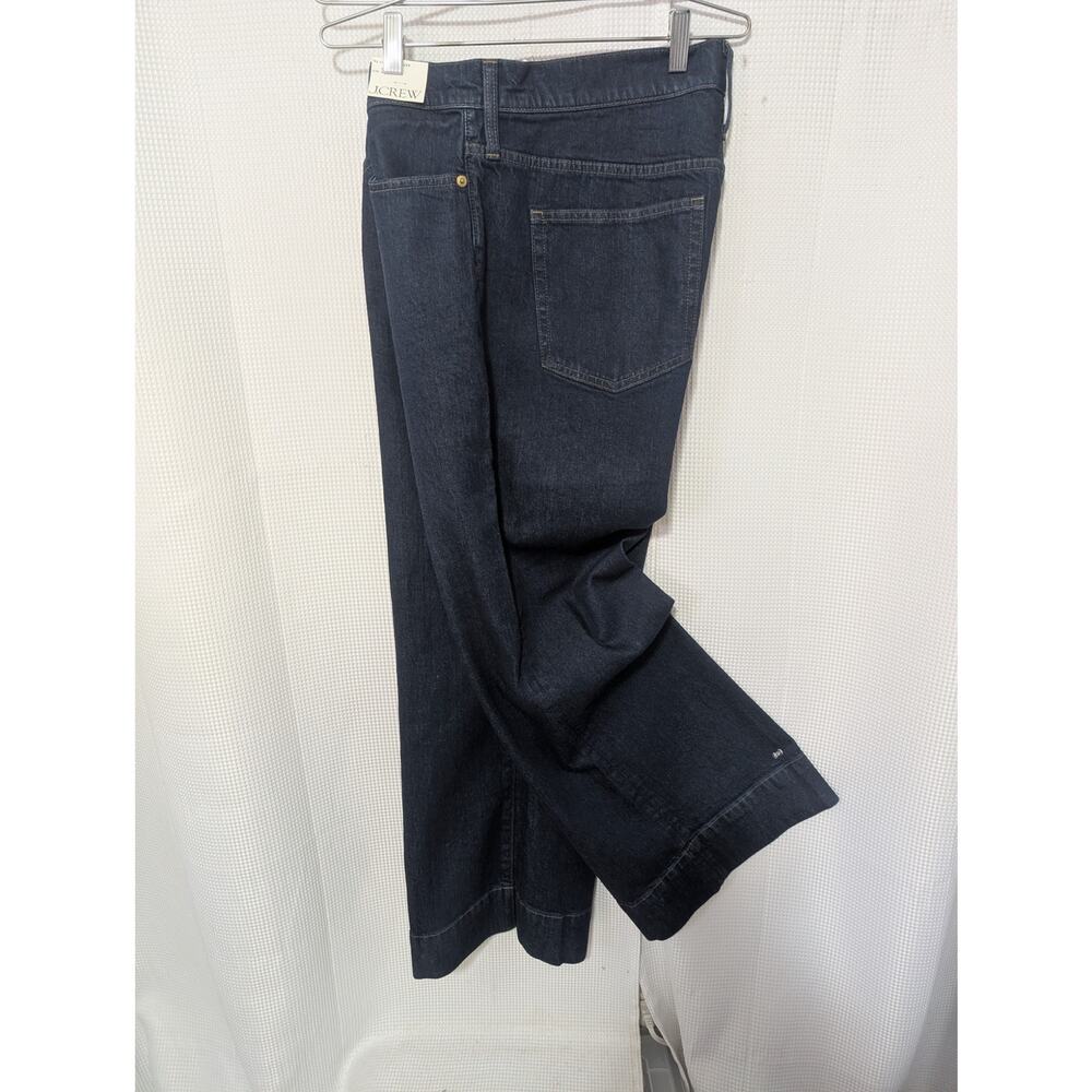 NWT! J. CREW! DEEP BLUE DENIM "'96 DENIM TROUSER" WIDE LEG, 5 POCKET JEANS! 14P - Picture 8 of 14